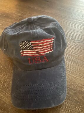 black wash american flag baseball cap